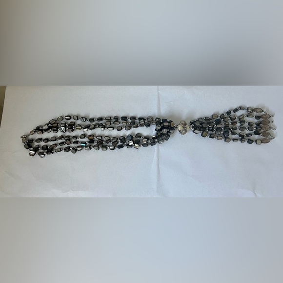 Abalone shell necklace, 3 strand alone or with tassel pendant- jewelry - Picture 13 of 16